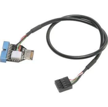 Kabel do PC AKASA adaptér MB interní, USB 3.1 interní konektor na USB 3.1 Gen1 19-pin kabel, 40 cm
