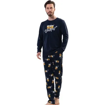 Pánské pyžamo Pyžamo pro muže pro pivaře 1P1377 modrá s