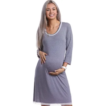 Dámská noční košile Těhotenská košilka noční 1D0785 šedá 2xl