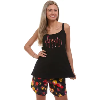 Dámské pyžamo Dámské pyžamo letní model 1B1283 černá 4xl