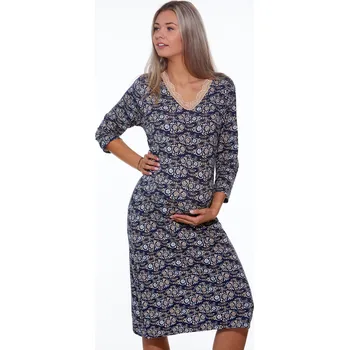 Dámské noční prádlo Těhotenská košilka noční 1D0795 modrá 2xl