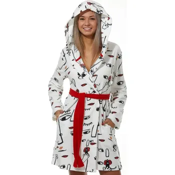 Dámský župan Flísový župan dámský 1Z1035 červená l