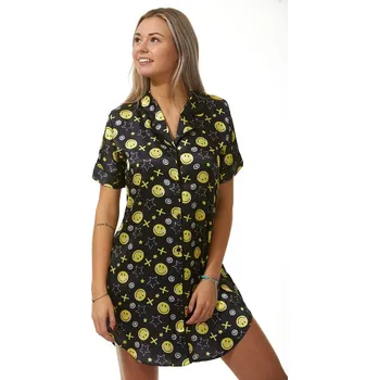 Dámská noční košile Elegantní košilka saténová luxusní 1E8349 černá m