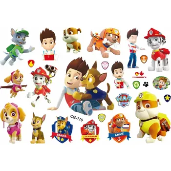 Odstranitelné tetování Dětské dočasné tetování - TLAPKOVÁ PATROLA 11 (Značka: TAKARA TOMY)