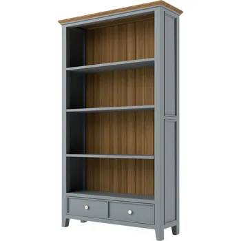 Komoda Knihovna PROVENCE REG2P šedomodrá Barevné provedení: Šedomodrá, Provedení: SLIM-šuplíky bez pojezdů