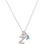 JVD Slušivý stříbrný náhrdelník "Z" s modrým zirkonem SVLN0324XH2BI0Z + 2 měsíce na vrácení zboží