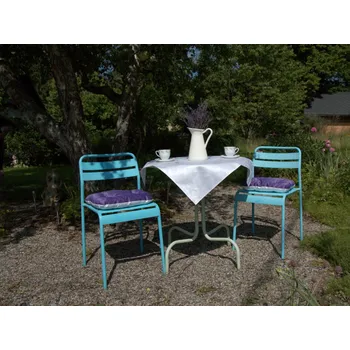 ubrus HEDVA ČESKÝ BROKÁT Ubrus Odaska 77x77 LEVANDULE bílá