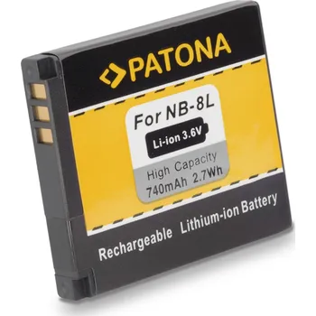 Patona Baterie NB-8L pro Canon PowerShot A2200 / A3000 IS / A3100 IS, 740 mAh