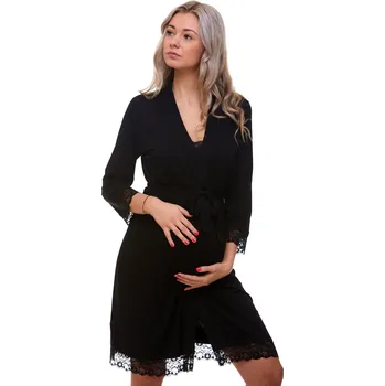 Dámský župan Župan těhotenský 1G0132 černá xl