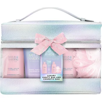 Kosmetická sada Baylis&Harding Jojoba, Vanilla, Almond oil Sada v kosmetické tašce, 6dílná ***