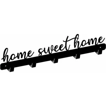 Věšák - Věšák HOME SWEET HOME černý