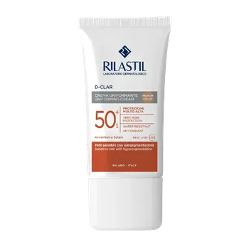 Přípravek na opalování Rilastil D-Clar tónující ochranný krém s vysokými UV filtry Medium Color SPF 50+
