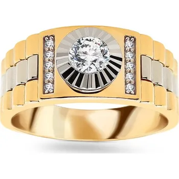 Prsten Exkluzivní pánský prsten se zirkony IZ31113 + dárkové balení LUXUS zdarma