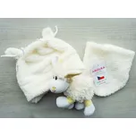 AMÁLKA Chlupatá čepička + šátek na krk, smetanová Velikost: 80-86