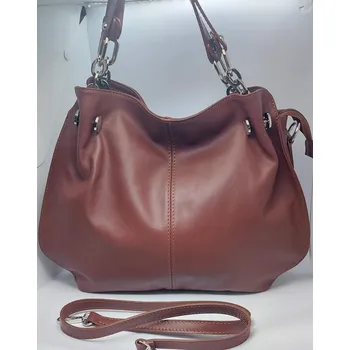 Vere Pelle kožená kabelka Vera Pele Zuzka rezavá Barva: Rezavá