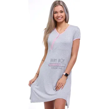 Dámské noční prádlo Jemná košilka pro ženu 1D0998 šedá xxl