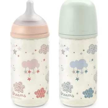 Kojenecká láhev SUAVINEX | Láhev sklo DREAMS 240 ml fyziologická SX PRO +3 MF Varianta: SUAVINEX | Láhev sklo DREAMS 240 ml fyziologická SX PRO +0 SF