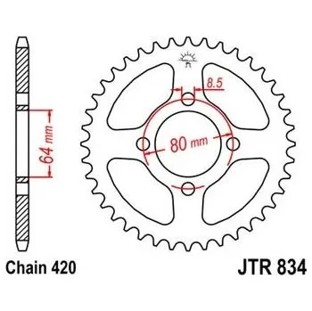 Řetězová sada pro motocykl Jt sprockets JTR 834-35 Yamaha