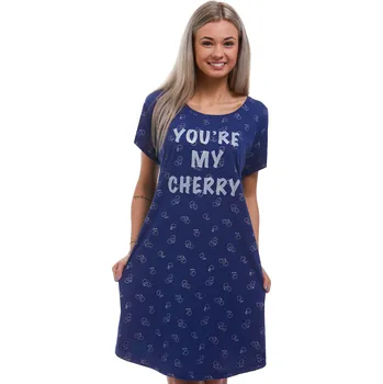 Dámská noční košile Moderní noční košilka pro ženy či dívky 1C2760 modrá 2xl