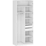 Korpus skříně Unity - 100 cm, šatní, bílá