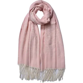 Šála Dámská růžová zimní šála s motivem stromu – 68x180 cm