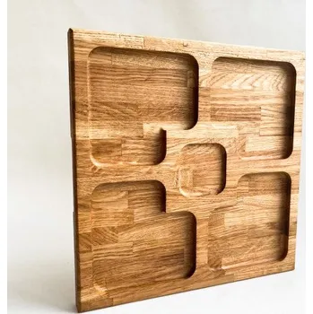 Talíř Servírovací talíř čtvercový 4+1 Dub