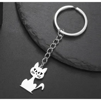 Přívěsek na klíče s kočkou