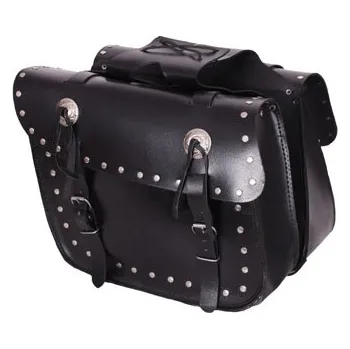 Zavazadlo na motocykl Kožené brašny ADRENALINE STUDS, barva černá (25L)