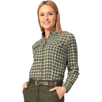 Dámská košile TAGART Dámská lovecká košile Willow v zeleném kostkovaném vzoru XS ZELENÁ