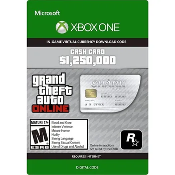Herní předplatné Grand Theft Auto Online: Great White Shark Cash Card - Xbox