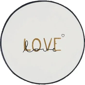 Talíř Bastion Collections Mini talířek LOVE in black / caramel RJ-TEATIP-043-BC
