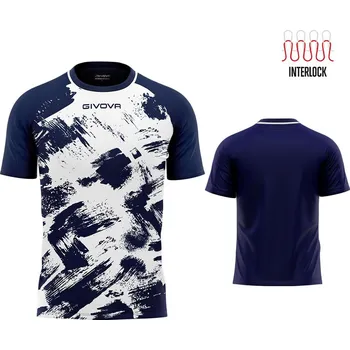 Chlapecké tričko Sportovní triko Givova Art Interlock White-Blue 2XL