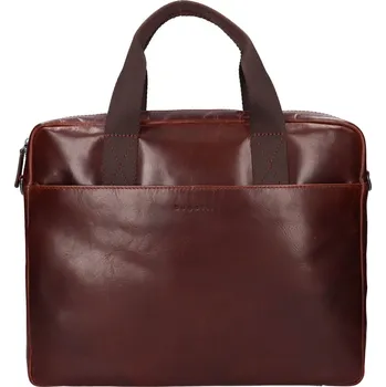 Pánská aktovka Pánská kožená taška na notebook Bugatti Nikolas - hnědá