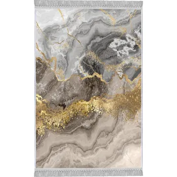 Koberec Kusový koberec, žinylková tkanina, s třásněmi, šedý, 80 x 120 cm + vyzvednutí ZDARMA