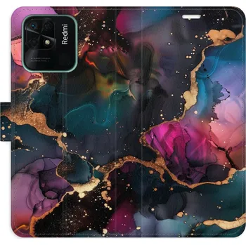 Pouzdro na mobilní telefon Flipové pouzdro iSaprio - Dark Marble - Xiaomi Redmi 10C