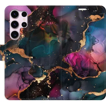 Pouzdro na mobilní telefon Flipové pouzdro iSaprio - Dark Marble - Samsung Galaxy S23 Ultra