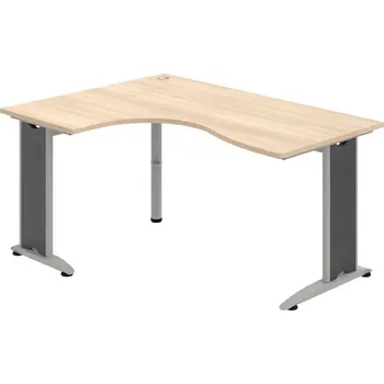 Kancelářský vozík HOBIS kancelářský stůl pracovní tvarový, ergo pravý - FE 2005 P, akát + doprava zdarma