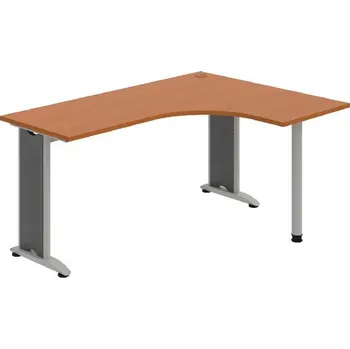 Kancelářský vozík HOBIS kancelářský stůl pracovní tvarový, ergo levý - FE 60 L, třešeň + doprava zdarma