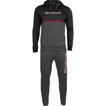 Moto kalhoty Sportovní souprava Givova Italia Nero-Grigio-Black-Dgrey L