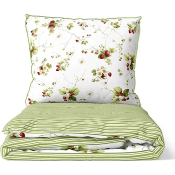 Povlečení DARRÉ Bavlněné povlečení Jahody Velikost: 200 x 200 + 2 x 70 x 90