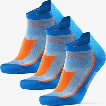 Pánské ponožky Ponožky Danish Endurance Low-Cut Pro Running 3-pack Blue-Orange 43-47