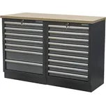 Matabro AKČNÍ SET Dílenská skříňka MB-TGC1307 a MB-TGC1309 s dřevěnou pracovní deskou MB-TGW53