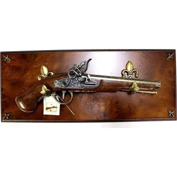 Replika zbraně Kolser S.A. Replika pistole 1095-53L na desce zlaté kování