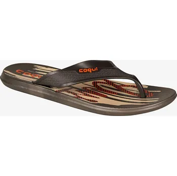 Pánské žabky Pánské žabky Coqui Levi 7971 Brown-Orange 40