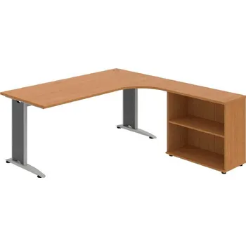Kancelářský vozík HOBIS kancelářský stůl pracovní, sestava levá - FE 1800 H L, olše + doprava zdarma