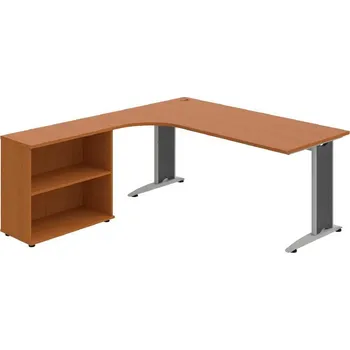 Kancelářský vozík HOBIS kancelářský stůl pracovní, sestava pravá - FE 1800 H P, třešeň + doprava zdarma