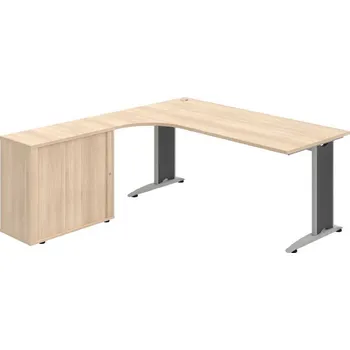 Kancelářský vozík HOBIS kancelářský stůl pracovní, sestava pravá - FE 1800 HR P, akát + doprava zdarma