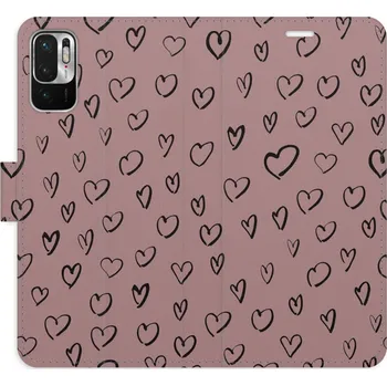 Pouzdro na mobilní telefon Flipové pouzdro iSaprio - Heart Dark 02 - Xiaomi Redmi Note 10 5G