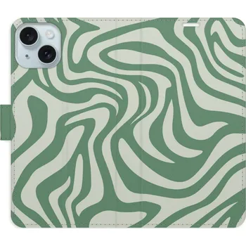 Pouzdro na mobilní telefon Flipové pouzdro iSaprio - Zebra Green 02 - iPhone 15 Plus