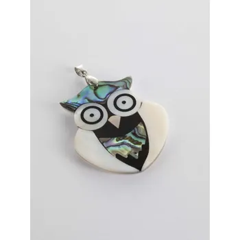 Přívěsek Prosperk Krásný přívěsek ve tvaru Sovy z perleti Paua S0849
